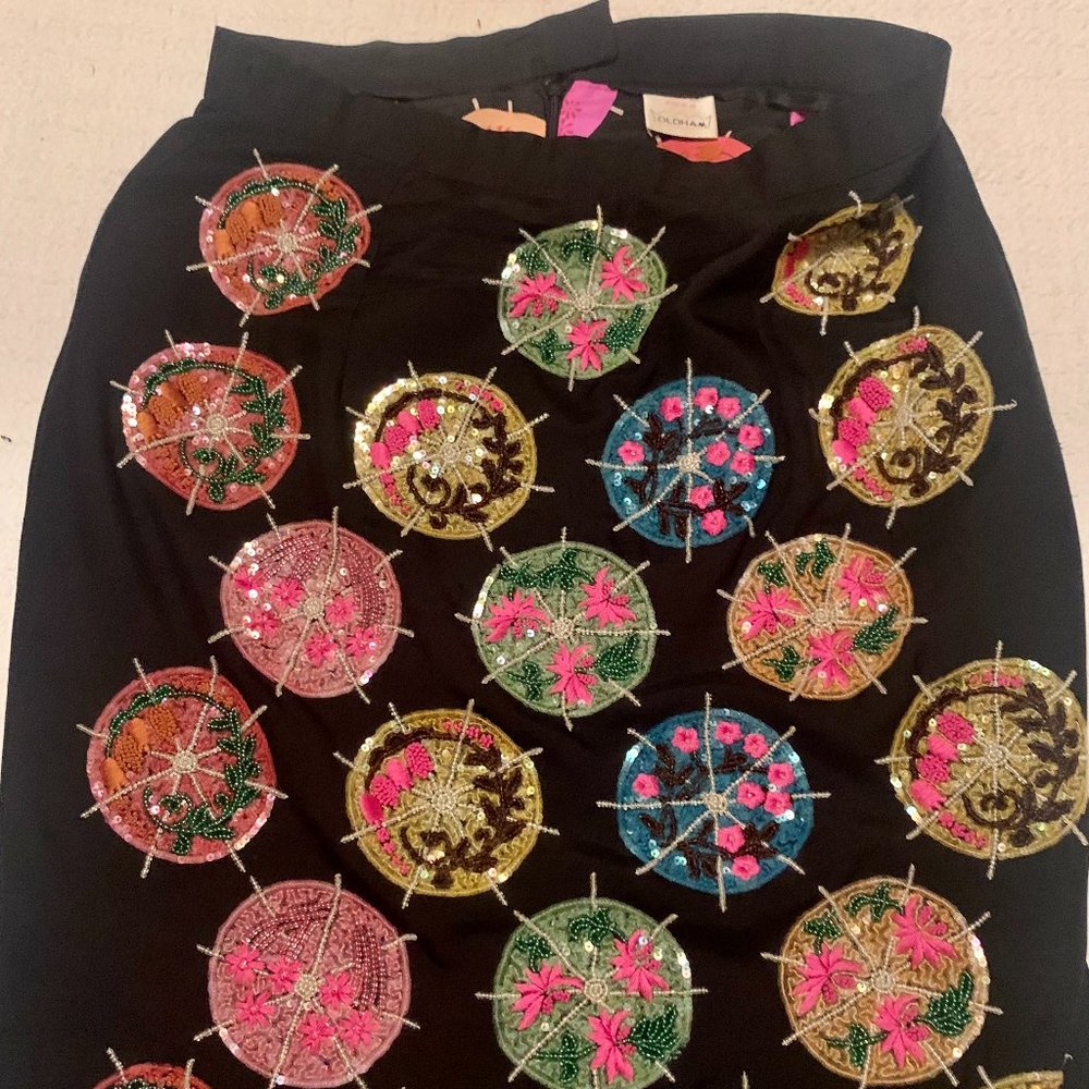 Couture Todd Oldham Beaded Vintage Skirt